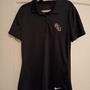 Nike Women's Black FSU Polo Top